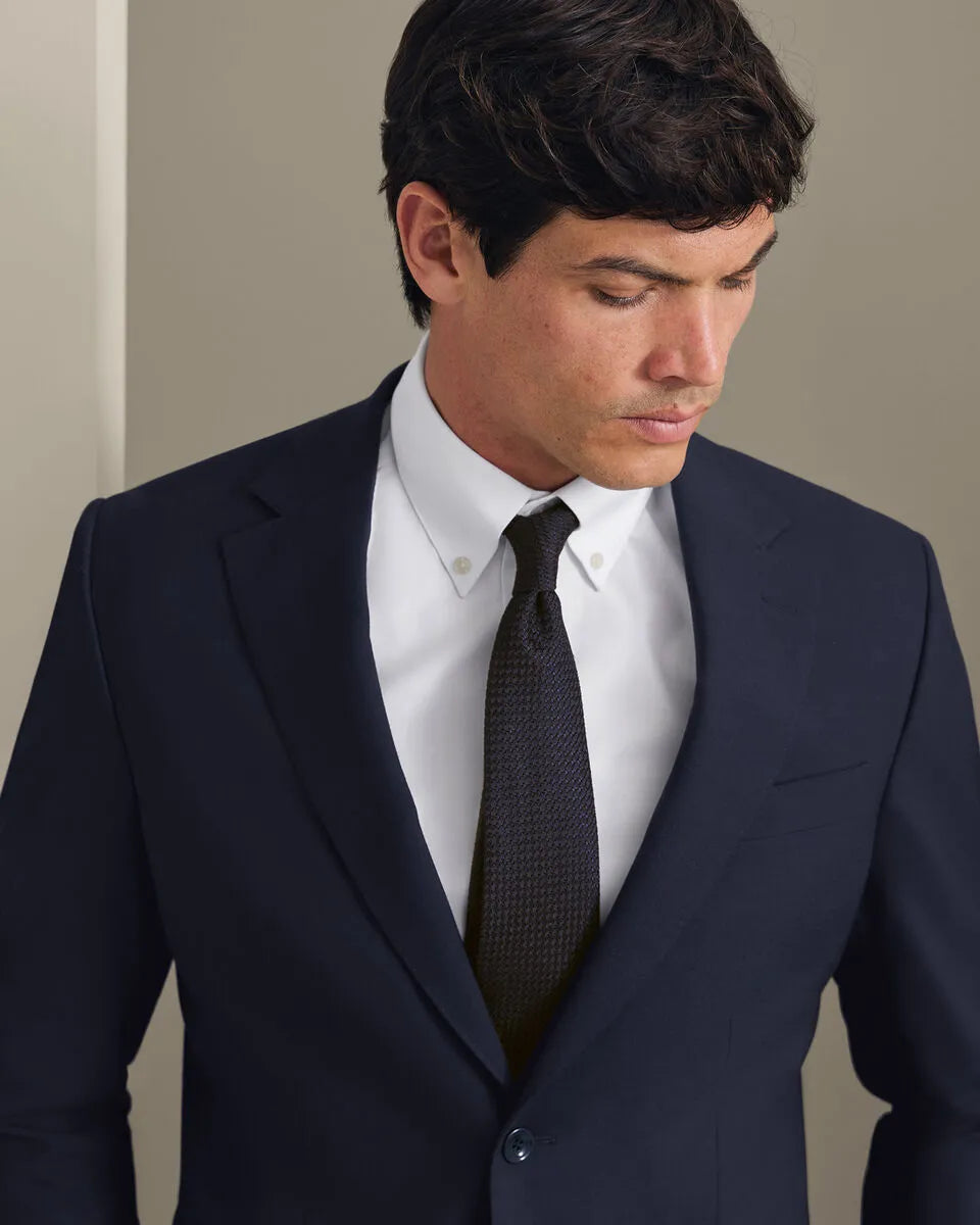 Chemise en sergé sans repassage - Blanc
