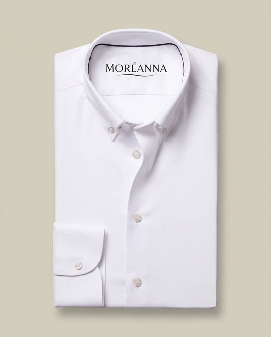 Chemise en sergé sans repassage - Blanc (Copy)