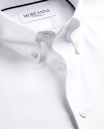 Chemise en sergé sans repassage - Blanc